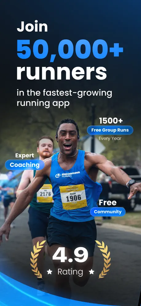Endorphins Running mobile app screen 1
